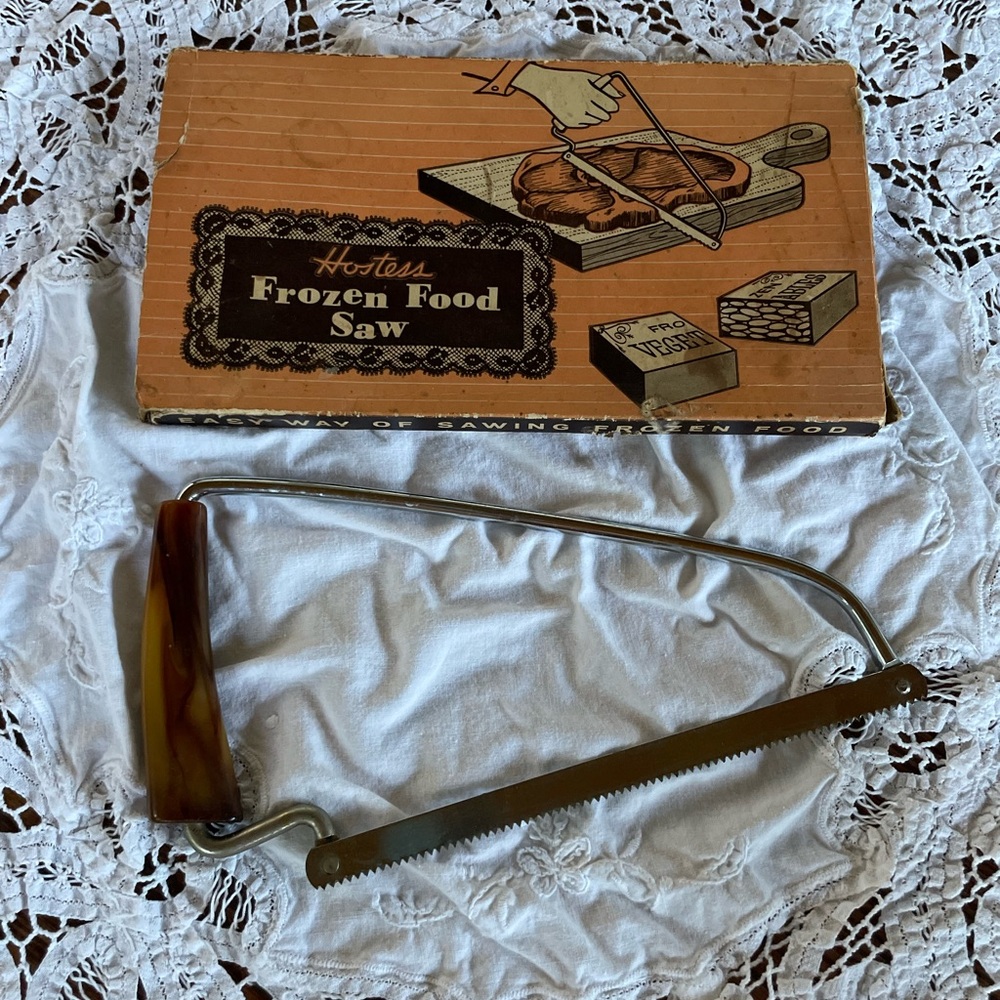 Vintage 1950s Hostess Brown Handle Frozen Food Saw